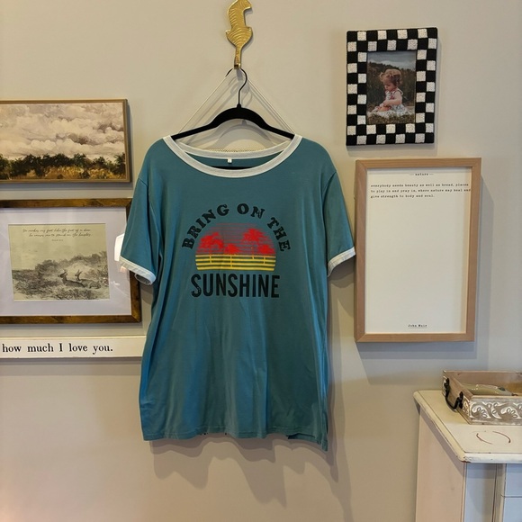 amazon bring on the sunshine graphic ringer tee - Picture 2 of 5